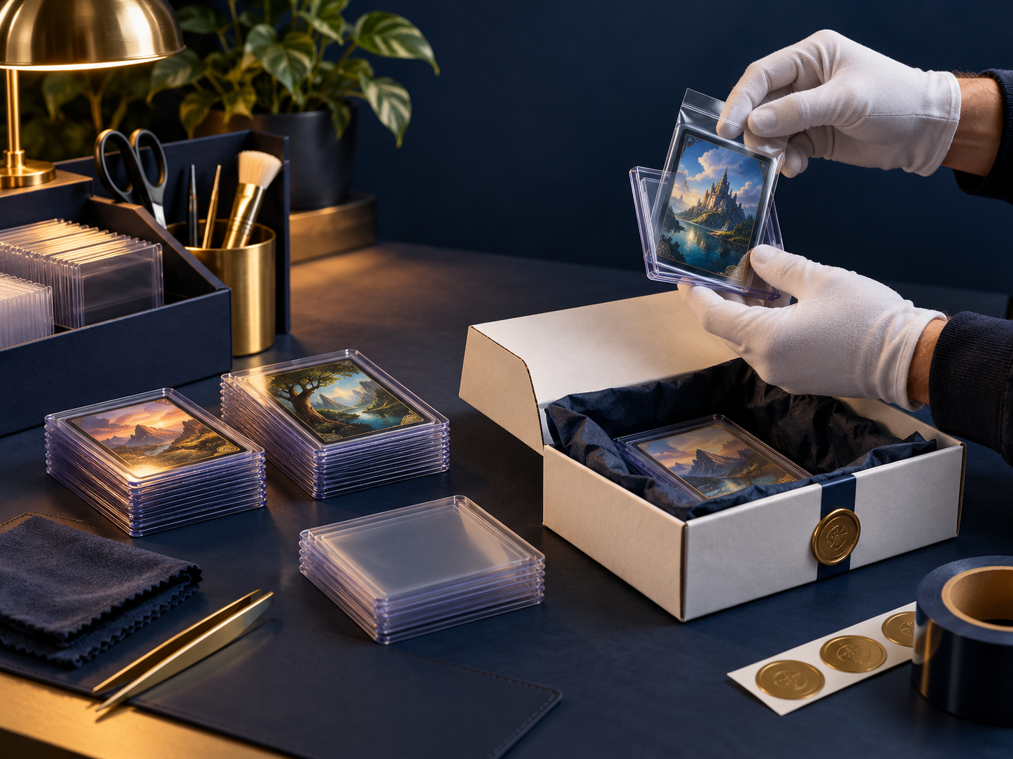 Collector-care packing for trading cards