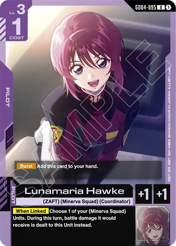 Gundam Trading Card Game Phantom Aria Uncommon Lunamaria Hawke GD04-095、ToyWiz、kayou