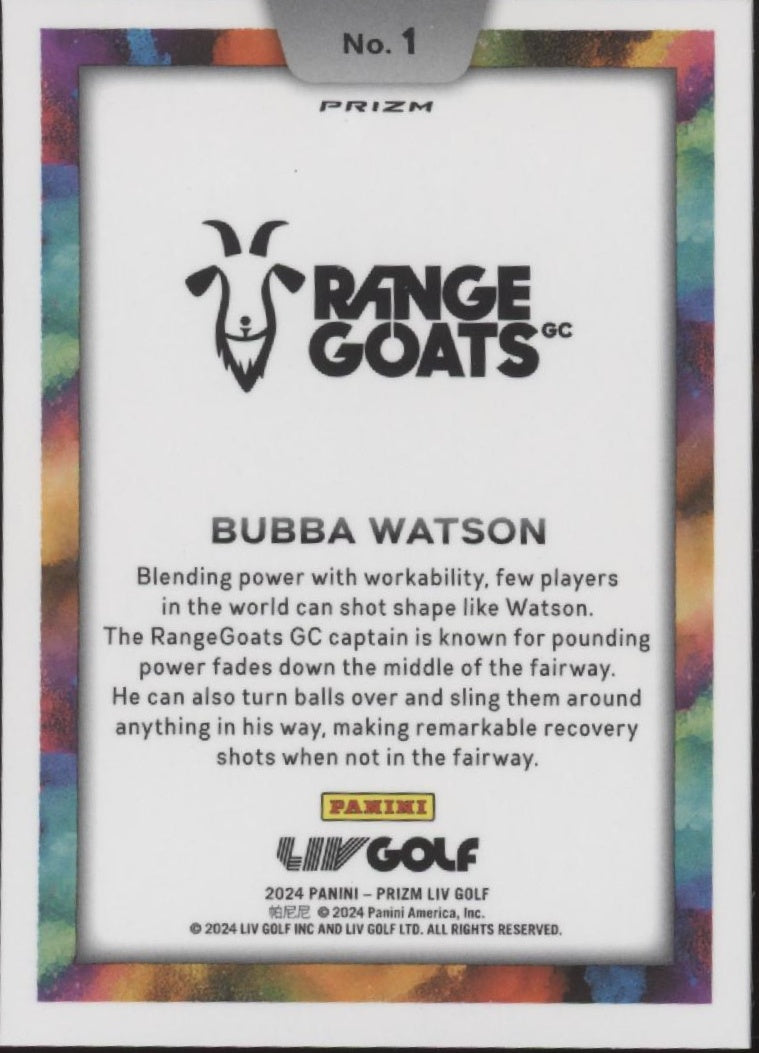 Bubba Watson 2024 Panini Prizm LIV Prizm Color Blast #1、Collector Store LLC、kayou