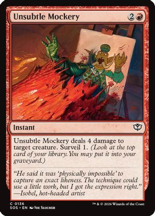 Unsubtle Mockery (SOS-136) - Secrets of Strixhaven Foil、Wizards of the Coast、kayou