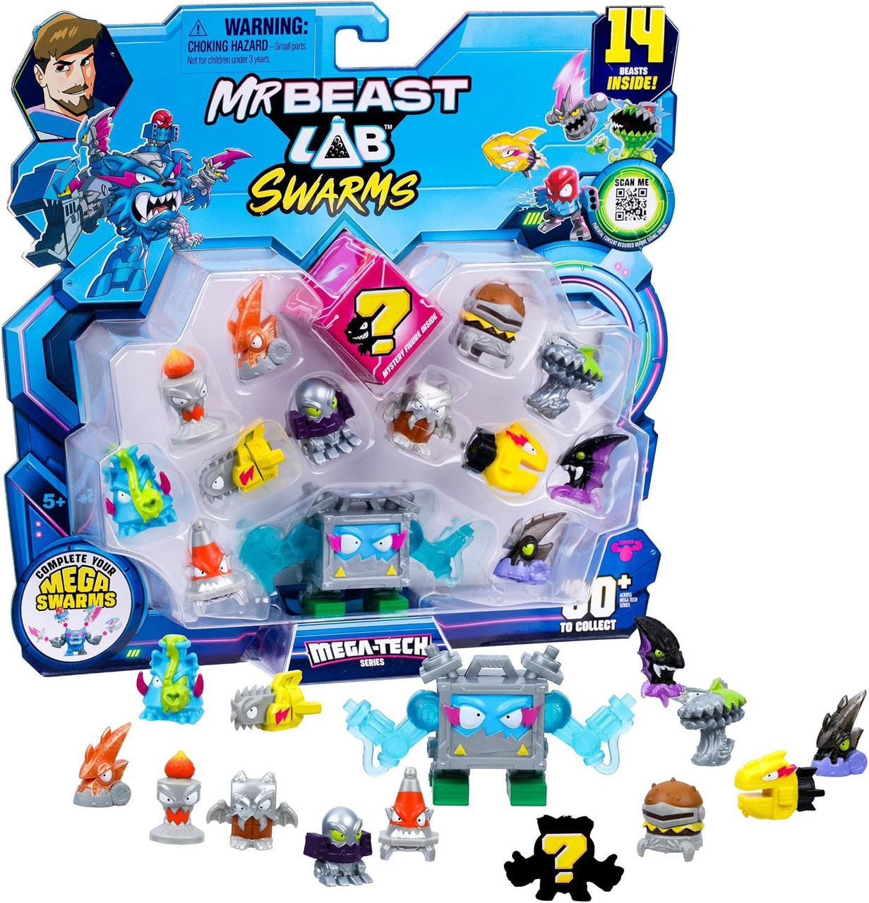MrBeast Lab Swarms Mega-Tech Series BriefcaseBlaster Mini Figure 14-Pack、ToyWiz、kayou