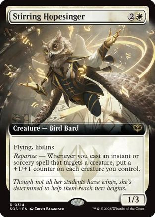 Stirring Hopesinger (Extended Art) (SOS-314) - Secrets of Strixhaven Foil、Wizards of the Coast、kayou