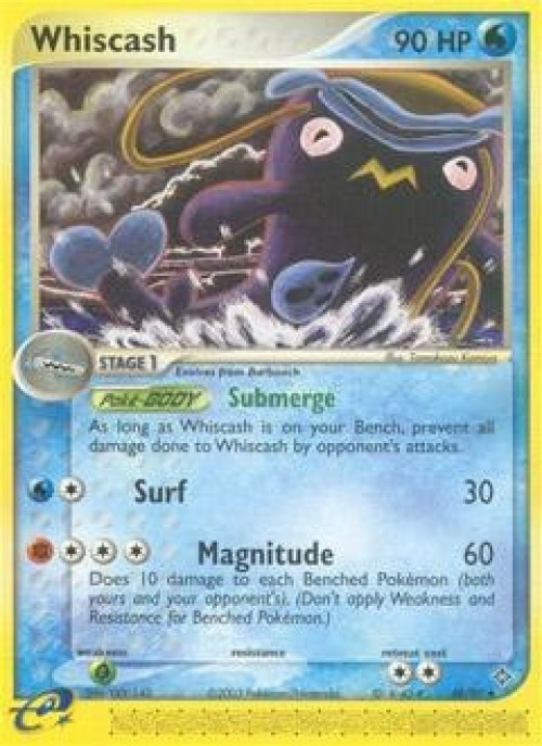 Pokemon Trading Card Game EX Dragon Uncommon Whiscash #48 Reverse Holo Lightly Played、ToyWiz、kayou