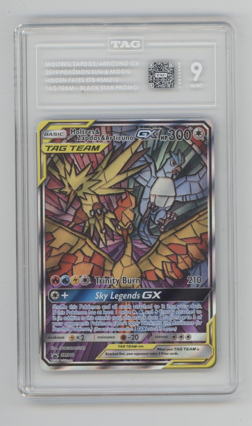 Moltres Zapdos Articuno GX Pokemon Hidden Fates ETB Tag Team Promo #SM210 TAG 9、Collector Store LLC Gaming、kayou