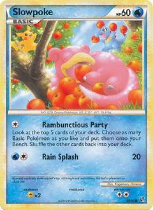 Pokemon HeartGold & Soulsilver Undaunted Common Slowpoke #66 Moderately Played、ToyWiz、kayou