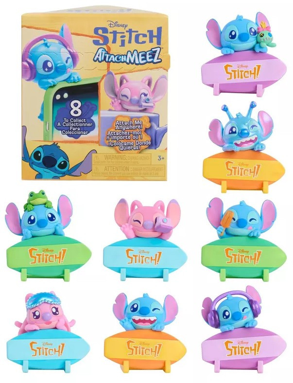 Disney Stitch AttachMeez Series 1 Mystery Pack 1 RANDOM Hanging Figure、ToyWiz、kayou