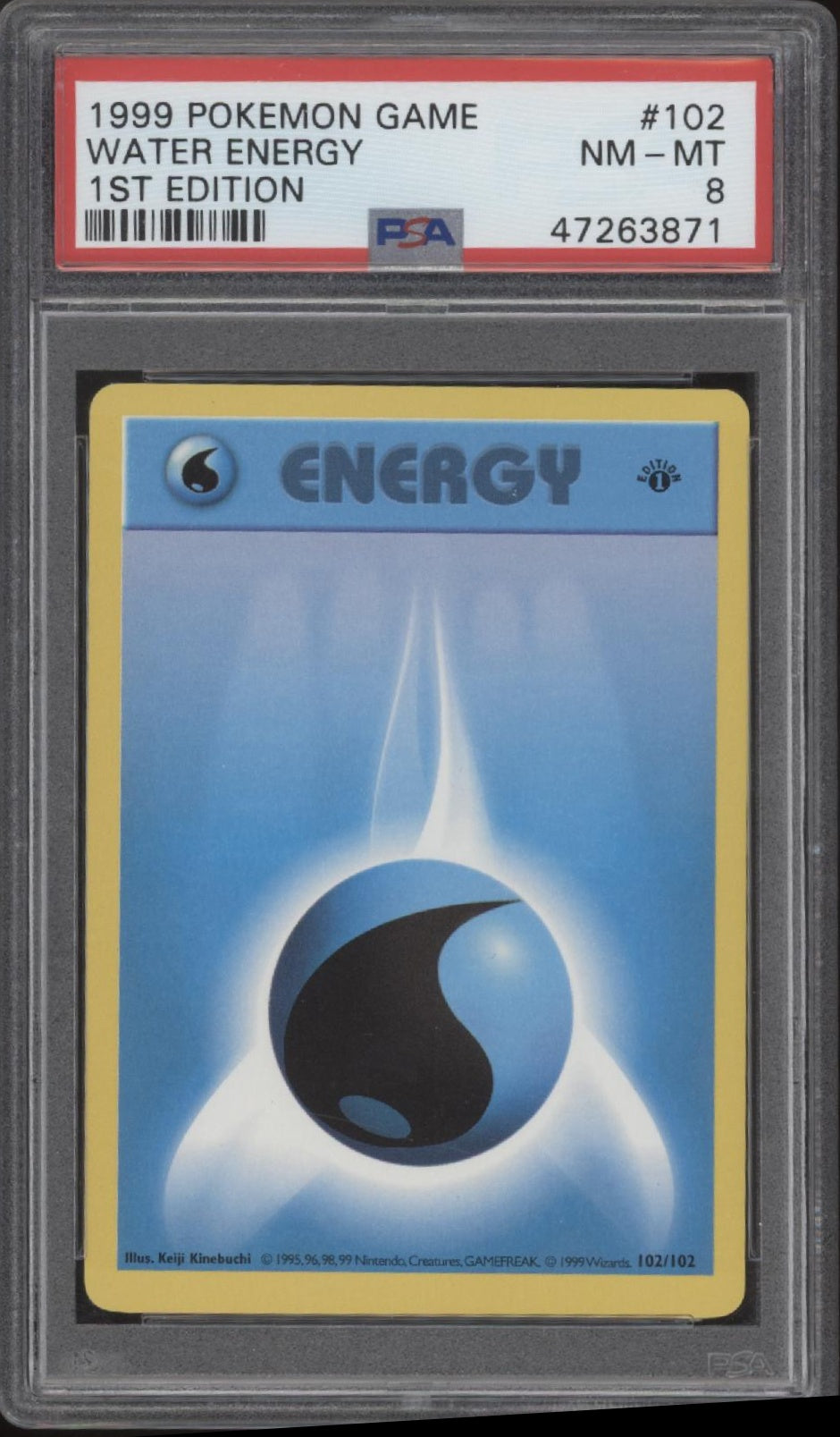 Water Energy Pokemon Base Set 1st Edition #102 PSA 8、Collector Store LLC Gaming、kayou