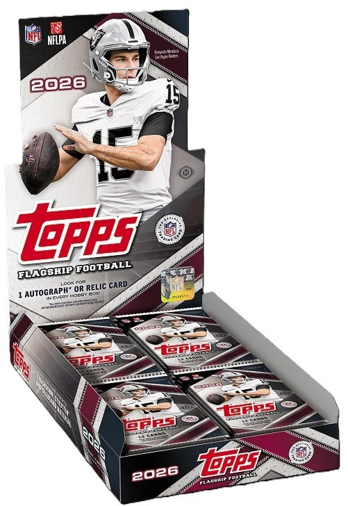 NFL Topps 2026 Flagship Football Trading Card HOBBY Box 20 Packs、ToyWiz、kayou