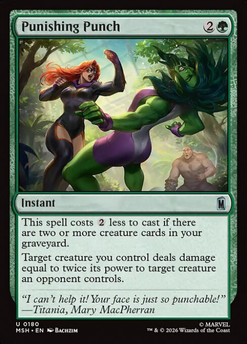 MtG Marvel Super Heroes Uncommon Punishing Punch #180、ToyWiz、kayou