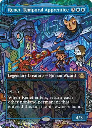 Renet, Temporal Apprentice (Borderless) (TMT-202) - Teenage Mutant Ninja Turtles Foil、Wizards of the Coast、kayou