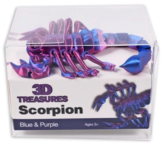 3D Treasures Scorpion Fidget Toy Blue & Purple、ToyWiz、kayou