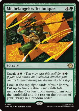 Michelangelo's Technique (TMT-122) - Teenage Mutant Ninja Turtles Foil、Wizards of the Coast、kayou
