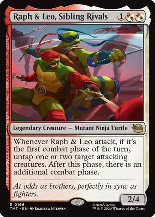 Raph & Leo, Sibling Rivals (TMT-166) - Teenage Mutant Ninja Turtles Foil、Wizards of the Coast、kayou