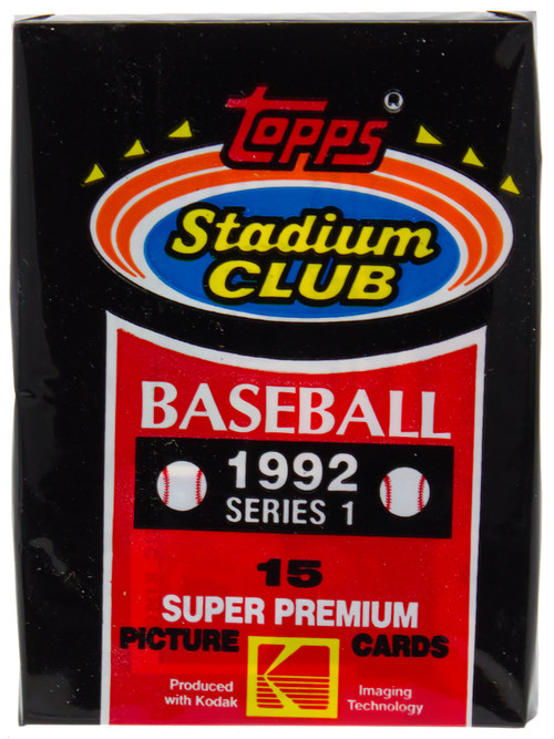 MLB Topps 1992 Stadium Club Baseball Series 1 Trading Card HOBBY Pack 15 Cards、ToyWiz、kayou
