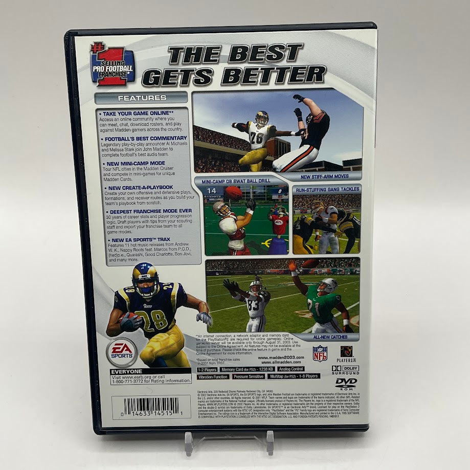 Madden 2003 Playstation 2 Used #1、Collector Store LLC - VG、kayou