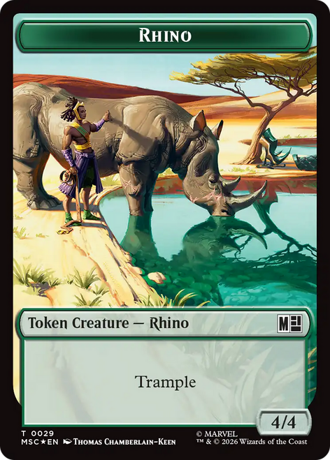 Marvel Super Heroes Commander - Rhino (#29) Token (Surgefoil) | Marvel Super Heroes Commander、Magic: The Gathering、kayou