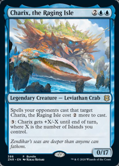 MtG Trading Card Game Zendikar Rising Rare Charix, the Raging Isle #386 Promo FOIL、ToyWiz、kayou