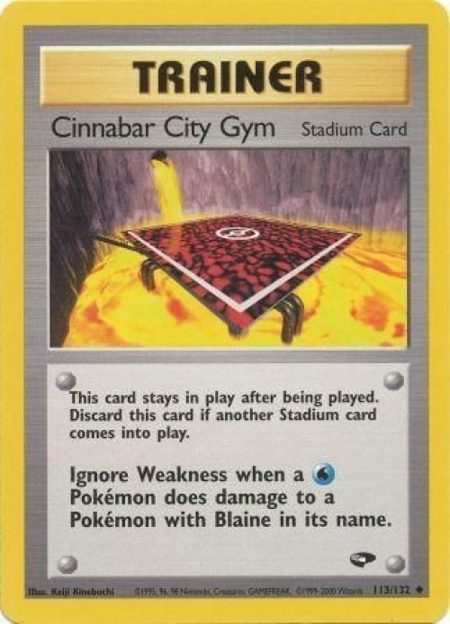 Pokemon Gym Challenge Uncommon Cinnabar City Gym #113 1st Edition、ToyWiz、kayou