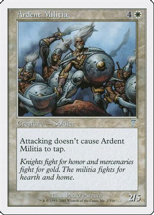 Ardent Militia (7ED-002) - 7th Edition、Wizards of the Coast、kayou