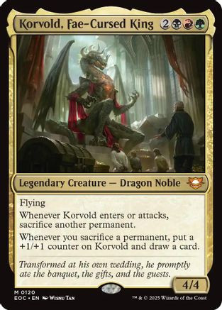 Korvold, Fae-Cursed King (EOC-120) - Commander: Edge of Eternities、Wizards of the Coast、kayou