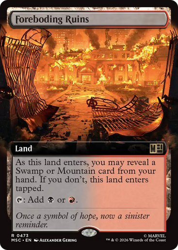 Foreboding Ruins (Extended Art) | Marvel Super Heroes Commander、Magic: The Gathering、kayou