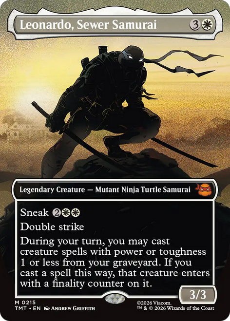 Leonardo, Sewer Samurai (Borderless Silhouette) | Teenage Mutant Ninja Turtles、Magic: The Gathering、kayou