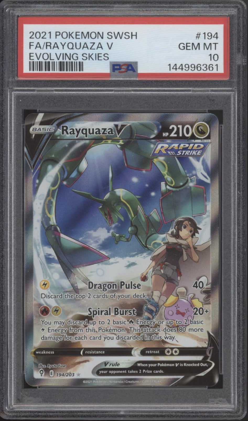 Rayquaza V Pokemon Evolving Skies Full Art #194 PSA 10、Collector Store LLC Gaming、kayou