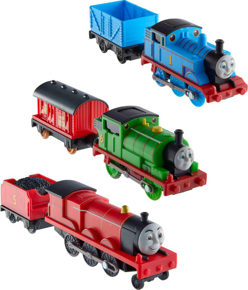 Fisher Price Thomas & Friends Motorized Engine Thomas, Percy & James Exclusive Train Figure Multipack、ToyWiz、kayou