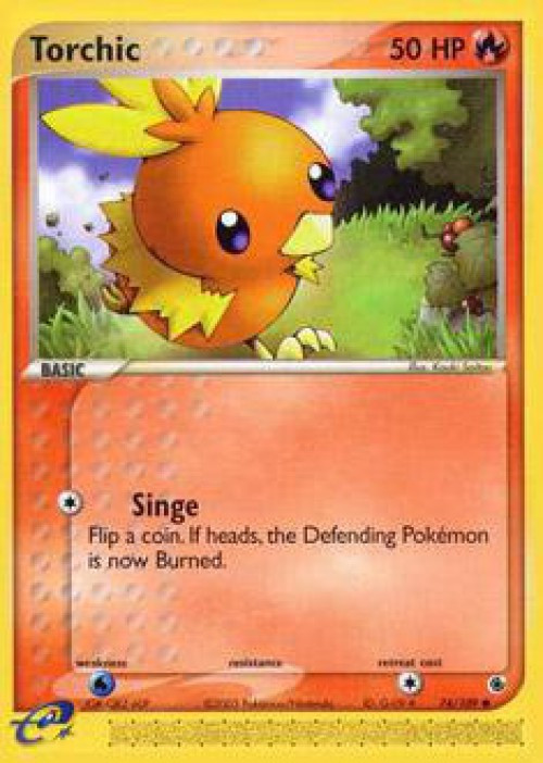 Pokemon EX Ruby & Sapphire Common Torchic #74 Lightly Played、ToyWiz、kayou
