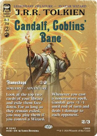 Gandalf, Goblins' Bane (Borderless) (HOB-242) - The Hobbit、Wizards of the Coast、kayou