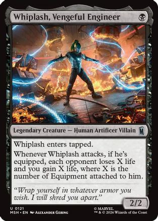Whiplash, Vengeful Engineer (MSH-121) - Marvel Super Heroes、Wizards of the Coast、kayou