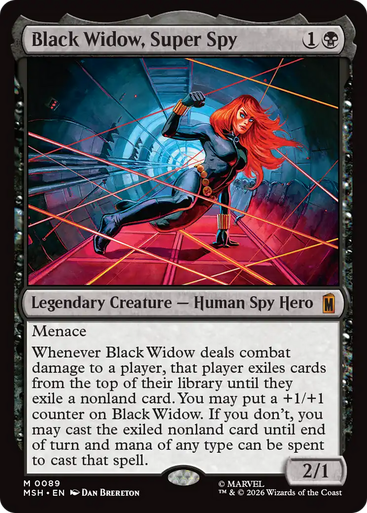 Black Widow, Super Spy (Foil) | Marvel Super Heroes、Magic: The Gathering、kayou