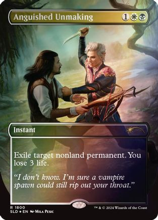 Anguished Unmaking (1800) (Rainbow Foil) (SLD-1800) - Secret Lair Drop Series Foil、Wizards of the Coast、kayou