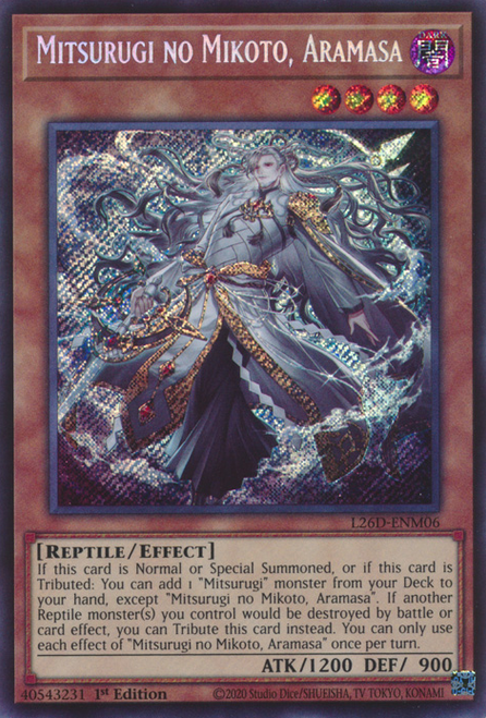 L26D-ENM06 Mitsurugi no Mikoto, Aramasa (Secret Rare)、Yu-Gi-Oh!、kayou