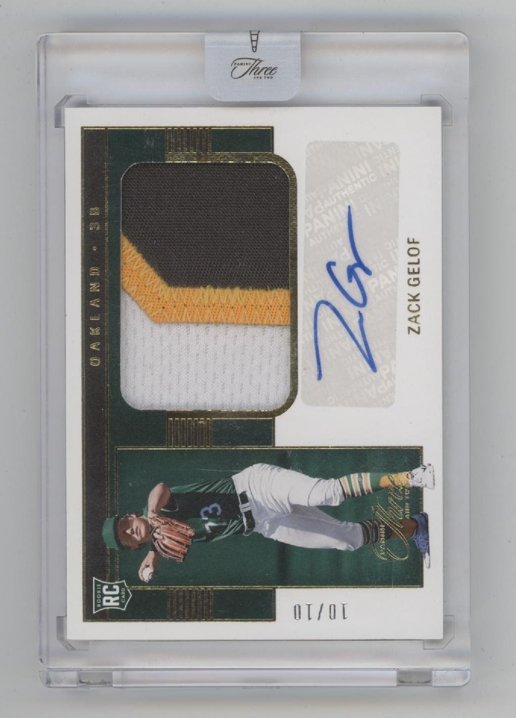 Zack Gelof 2023 Panini Three & Two Swatch RC Auto 10/10 #111、Collector Store LLC、kayou
