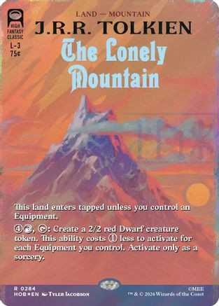 The Lonely Mountain (Borderless) (Surge Foil) (HOB-284) - The Hobbit Foil、Wizards of the Coast、kayou
