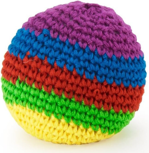 Kid Fun Bean Bag Rainbow Kickball 2.5-Inch Hacky Sack 1 RANDOM Design、ToyWiz、kayou