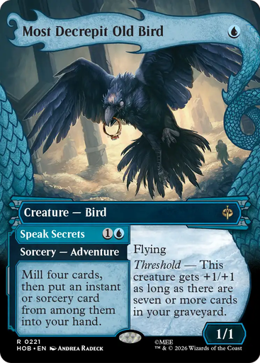 Most Decrepit Old Bird // Speak Secrets (Dragon Hoard Frame Foil) | The Hobbit、Magic: The Gathering、kayou