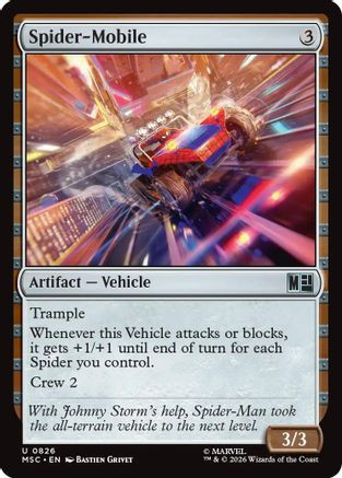 Spider-Mobile (MSC-826) - Commander: Marvel Super Heroes Foil、Wizards of the Coast、kayou