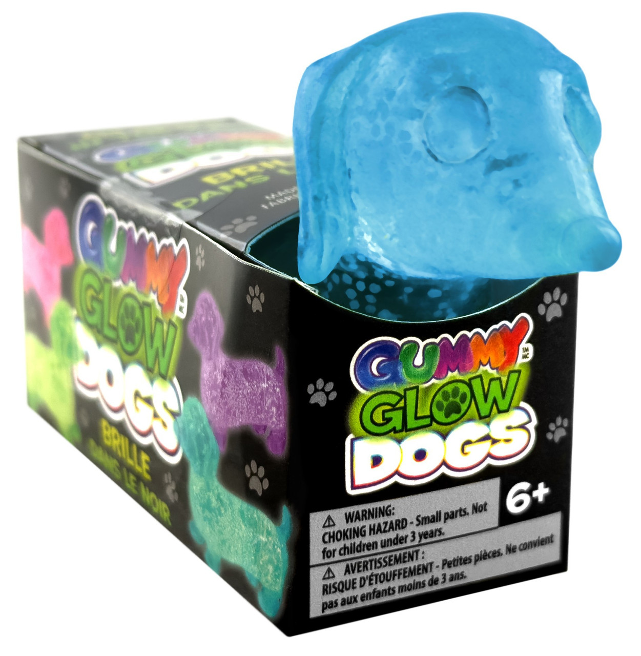 Incredible Group Gummy Glow Dogs Squishy Toy 1 RANDOM Color、ToyWiz、kayou