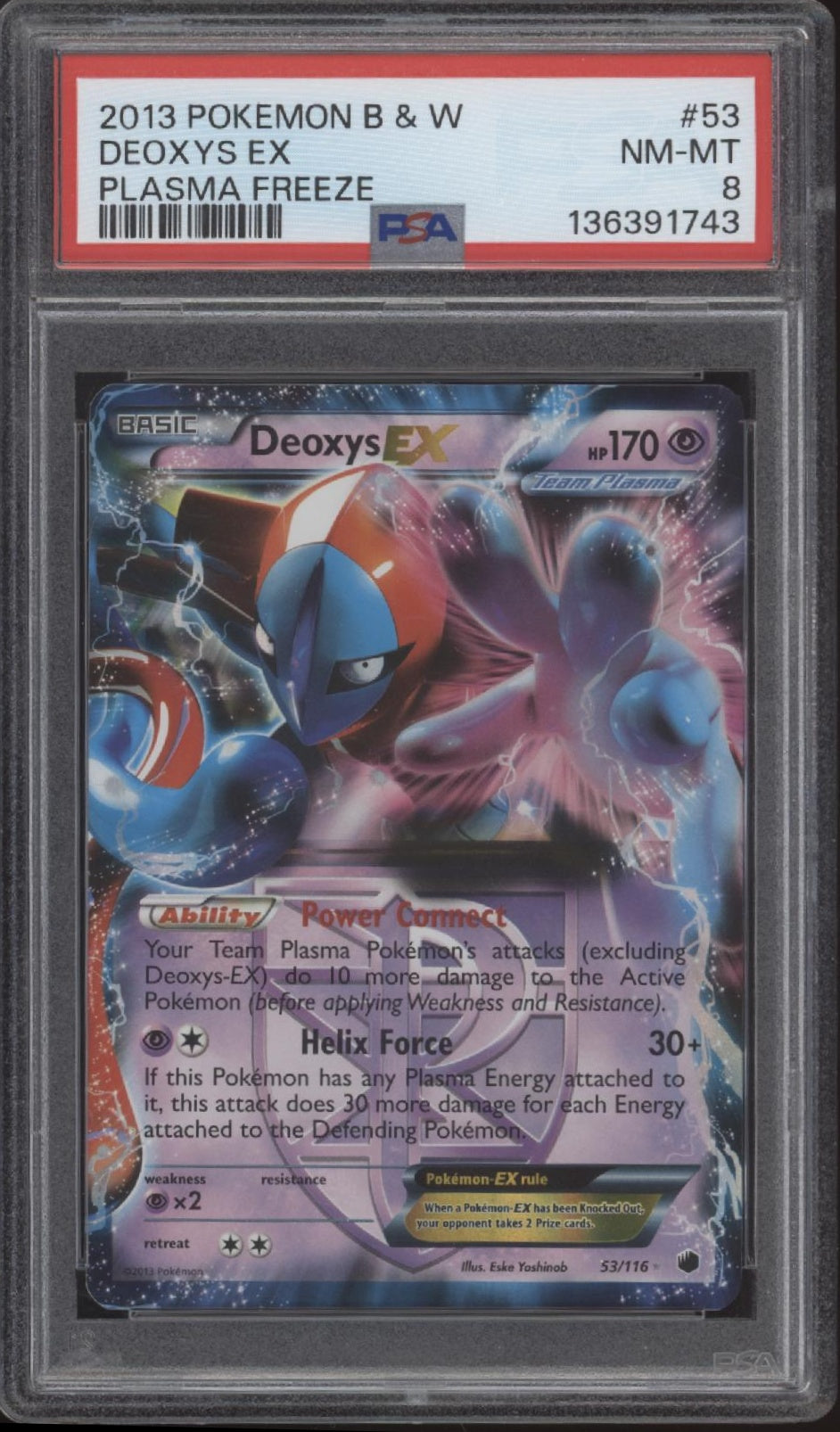 Deoxys ex Pokemon Plasma Freeze #53 PSA 8、Collector Store LLC Gaming、kayou