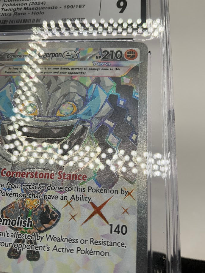 Cornerstone Mask Ogerpon ex Pokemon Twilight Masquerade Ultra Rare Holo CGC 9、Collector Store LLC Gaming、kayou