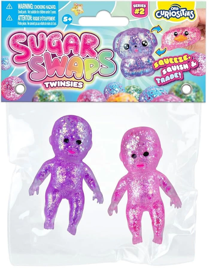 Sugar Swaps Twinsies Babies 2.25-Inch Squishy Squeeze Toy 2-Pack、ToyWiz、kayou