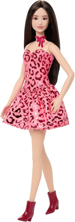 Fashionistas Barbie 13.25-Inch Doll #246 Pink Leopard Print Dress、ToyWiz、kayou