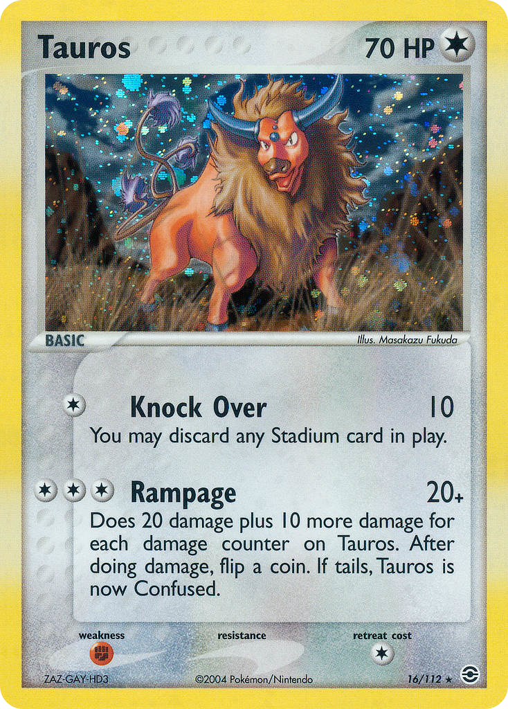 Tauros 16/112 - FireRed LeafGreen Holofoil (LP)、The Pokémon Company、kayou