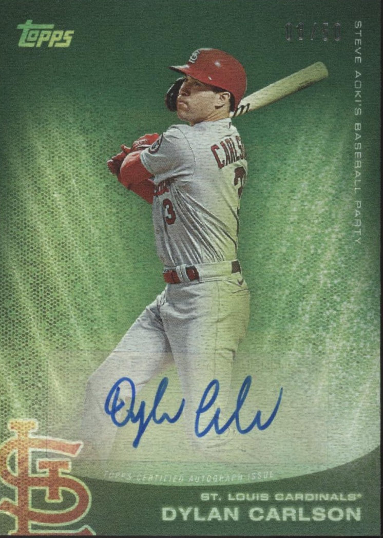 Dylan Carlson 2022 Topps x Steve Aoki Green Auto #46B、Collector Store LLC、kayou