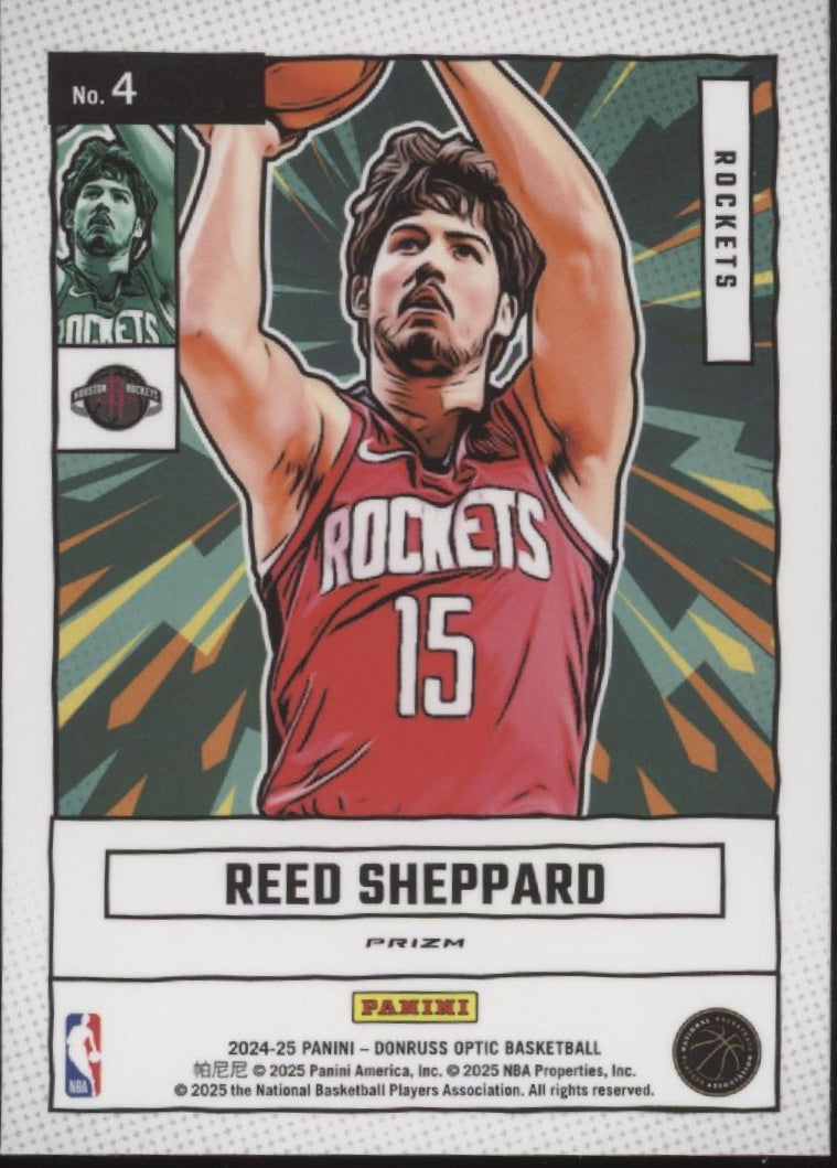 Reed Sheppard 2024-25 Panini Donruss Optic Net Marvels Red Scope Prizm RC #4、Collector Store LLC、kayou