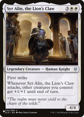 Syr Alin, the Lion's Claw (LIST-032/269) - The List、Wizards of the Coast、kayou