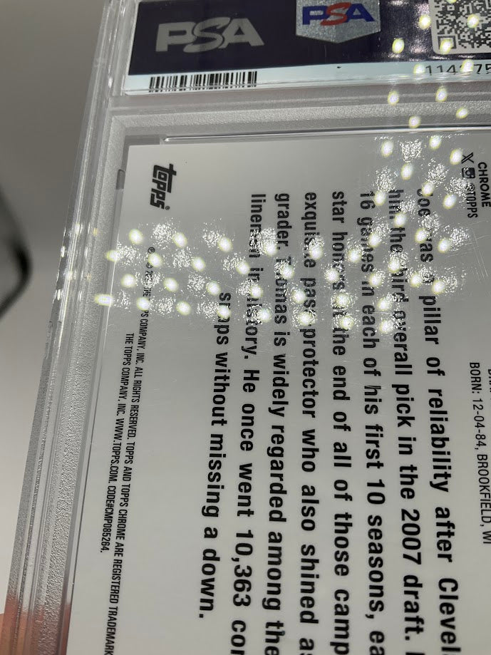 Joe Thomas 2024 Topps Chrome White Geometric Refractor 07/15 #32 PSA 9、Collector Store LLC、kayou