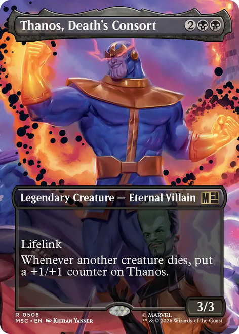 Thanos, Death's Consort (Borderless Scene) | Marvel Super Heroes Commander、Magic: The Gathering、kayou